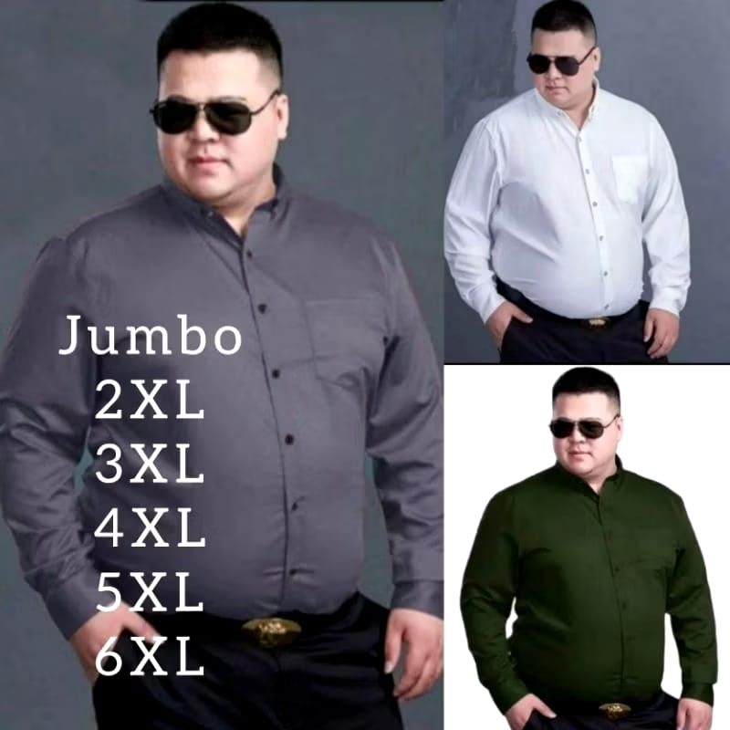 Kemeja Jumbo เสื้อเชิ้ตผู้ชาย 3XL 4XL 5XL 6XL