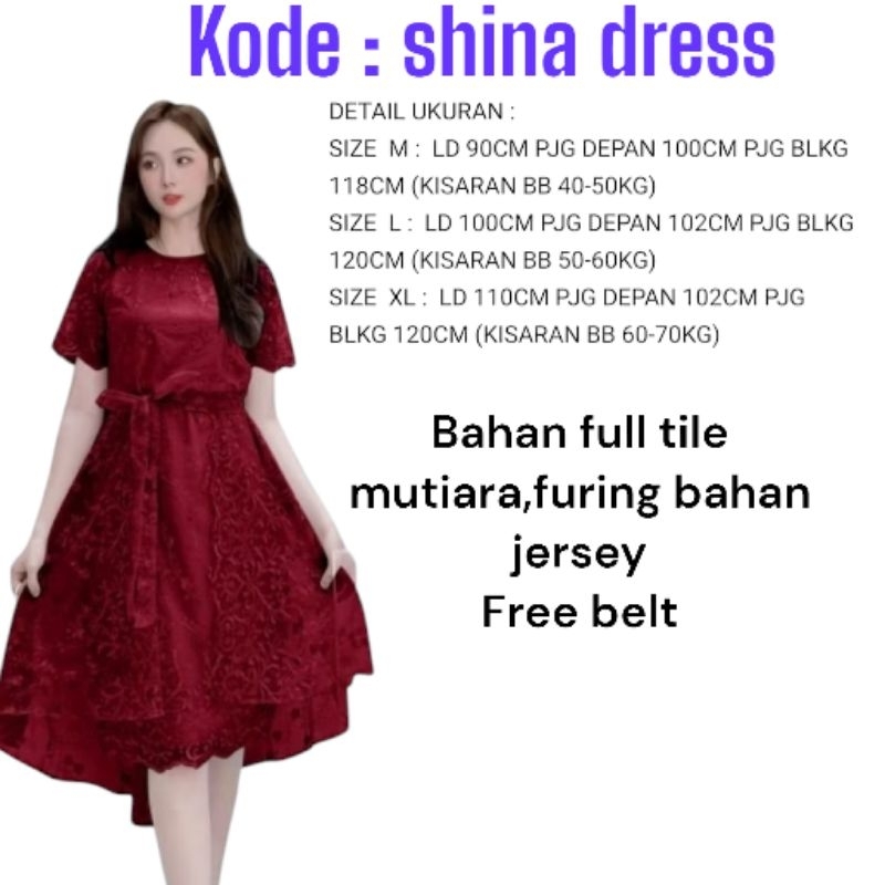 Dyllon Fashion - Shina Pearl tile Dress Size ML XL / Party tile Dress / Christmas Dress / Church Dre