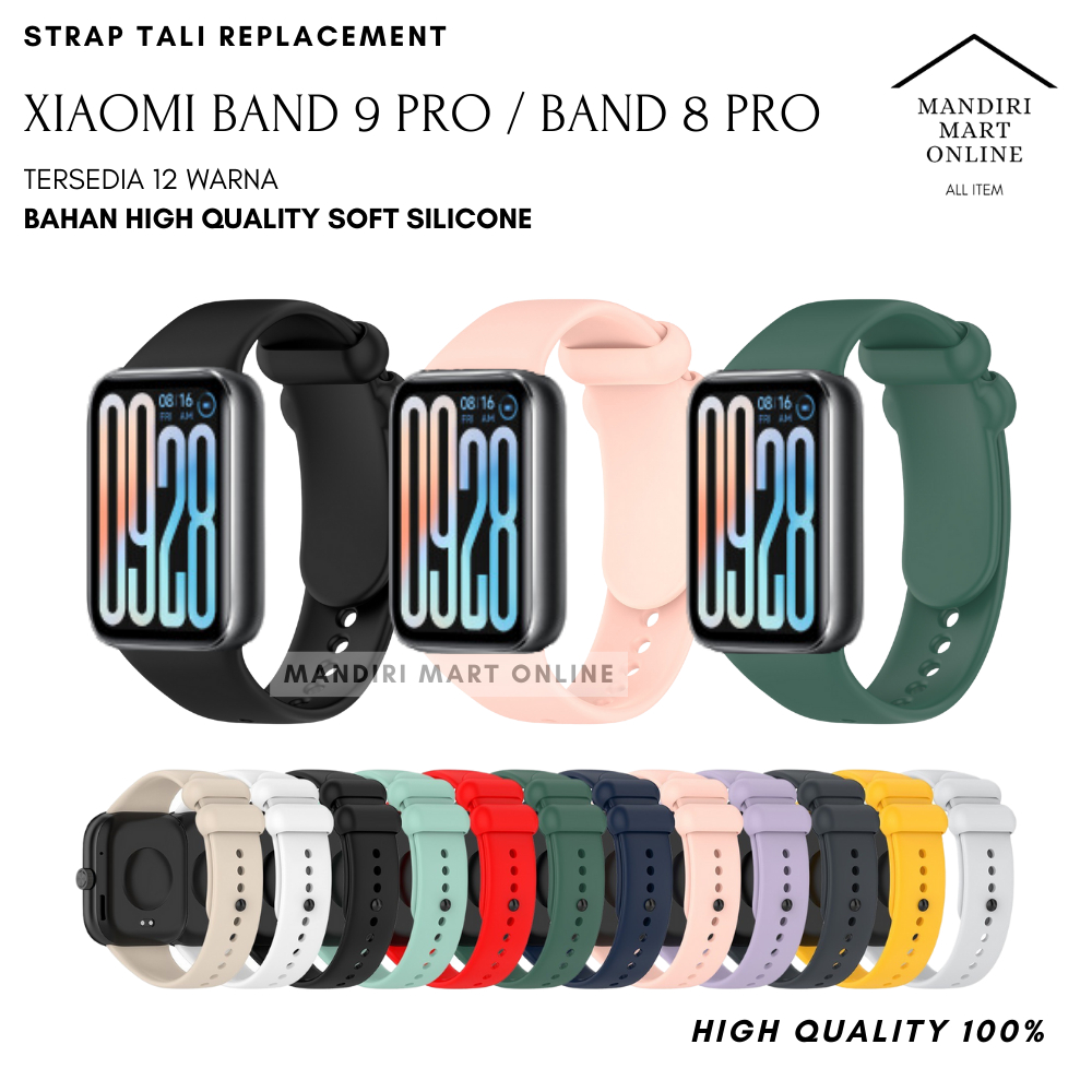 Xiaomi Smart Band 9 Pro / Mi Band 9 Pro สายรัดทดแทน Xiaomi Mi Band 8 Pro วัสดุซิลิโคนสีสันสดใส
