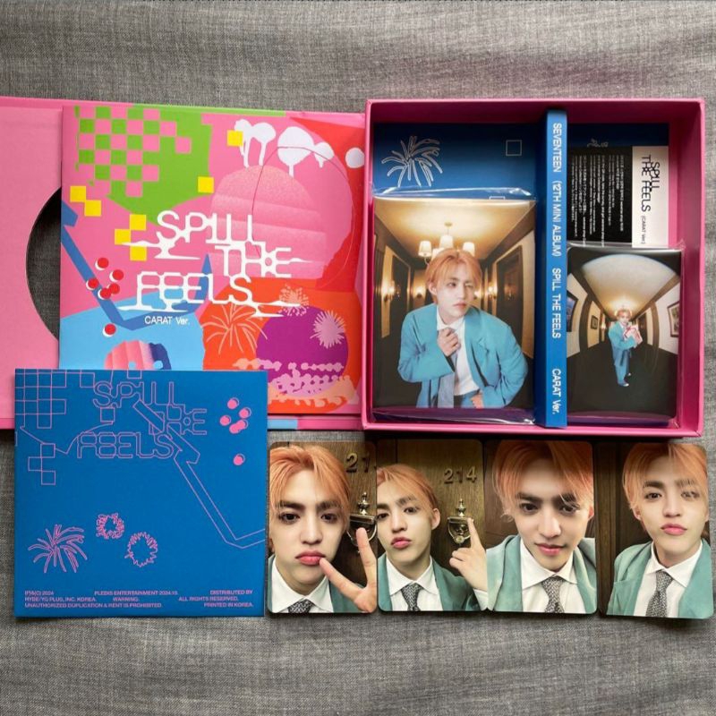 [ พร้อมแล้ว || ฟรี PC/MERCH OFFICIAL ] SEVENTEEN ALBUM SPILL THE FEELS CARAT VERSION FULLSET UNSELED
