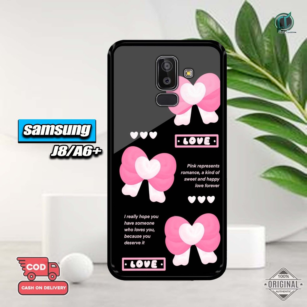 เคส Samsung J82018/A6plus ล่าสุด 2D Glossy Hardcase [Love Motif] Samsung J8/A6plus Hardcase Softcase