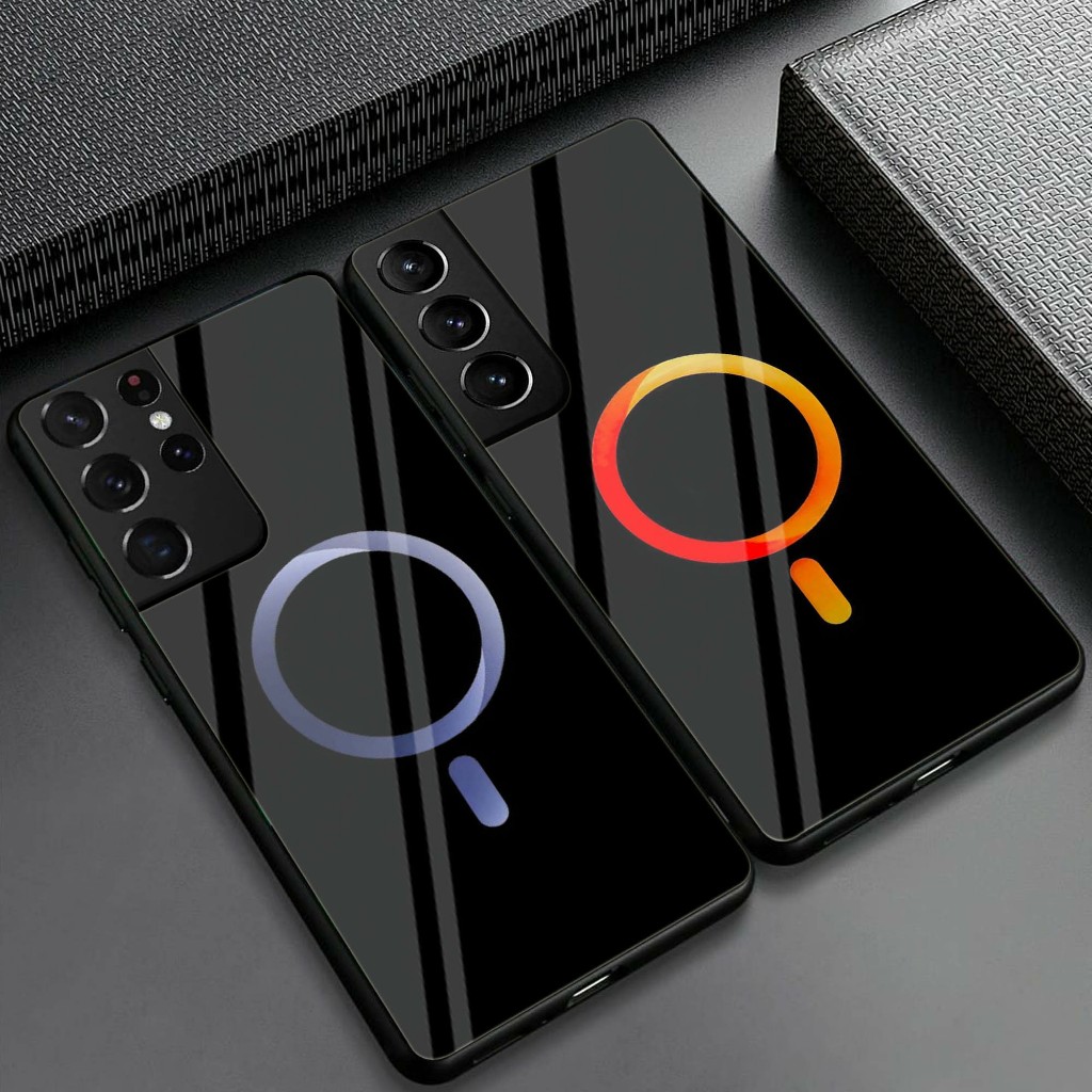 กระจกเคลือบเงา Softcase สําหรับ Samsung S21 S21Pro S21+ S21FE S21 Ultra S22 S22 + S22FE S22 Pro S22 