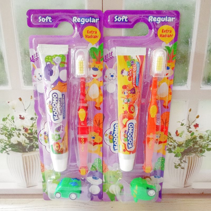 KODOMO ยาสีฟันและแปรงสีฟันสําหรับเด็ก ของขวัญพิเศษ!