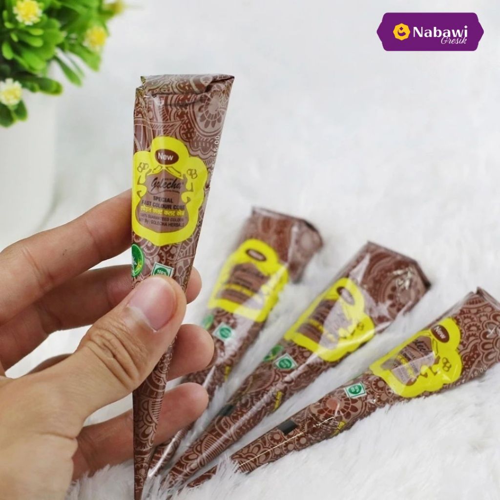 Golecha Henna Hena Deezee Cone Henna Hand Import เครื่องสําอางอินเดีย gresik
