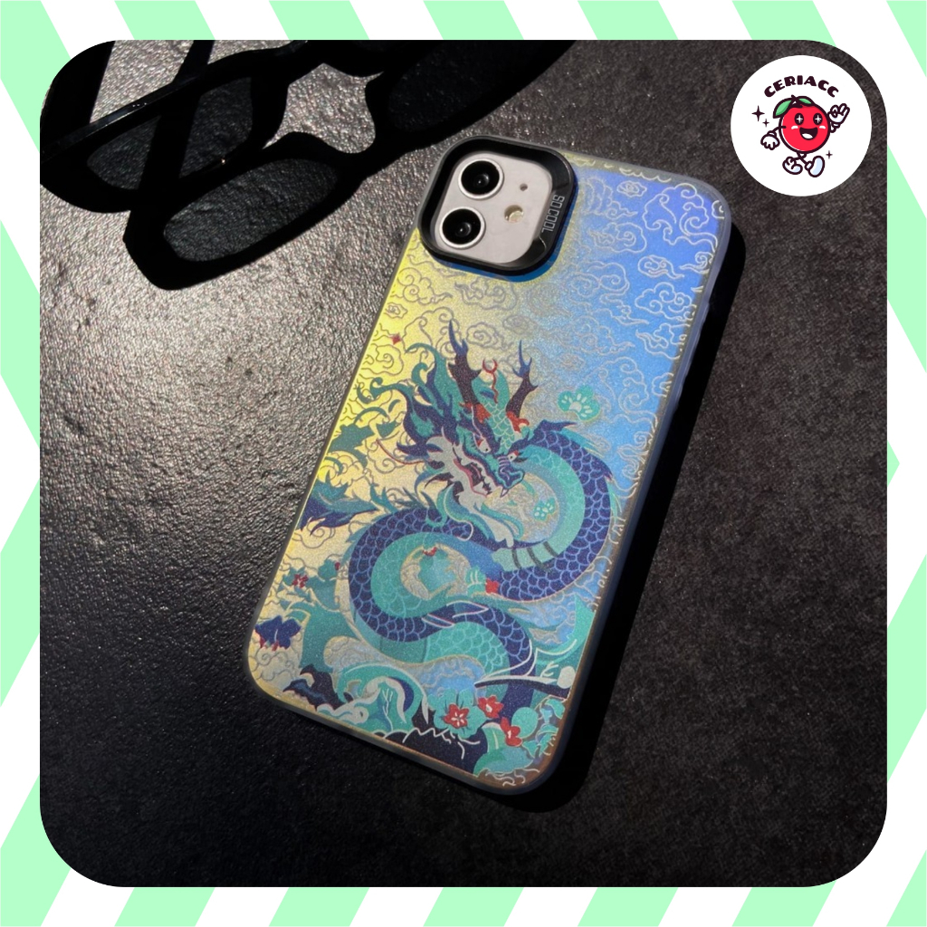 So Cool Air Dragon Hologramการพิมพ์กรณีOppo reno 4 4f 5 5f 11f 13f a55 4G a3x a3 nfc a60 f5 a39 f7 F