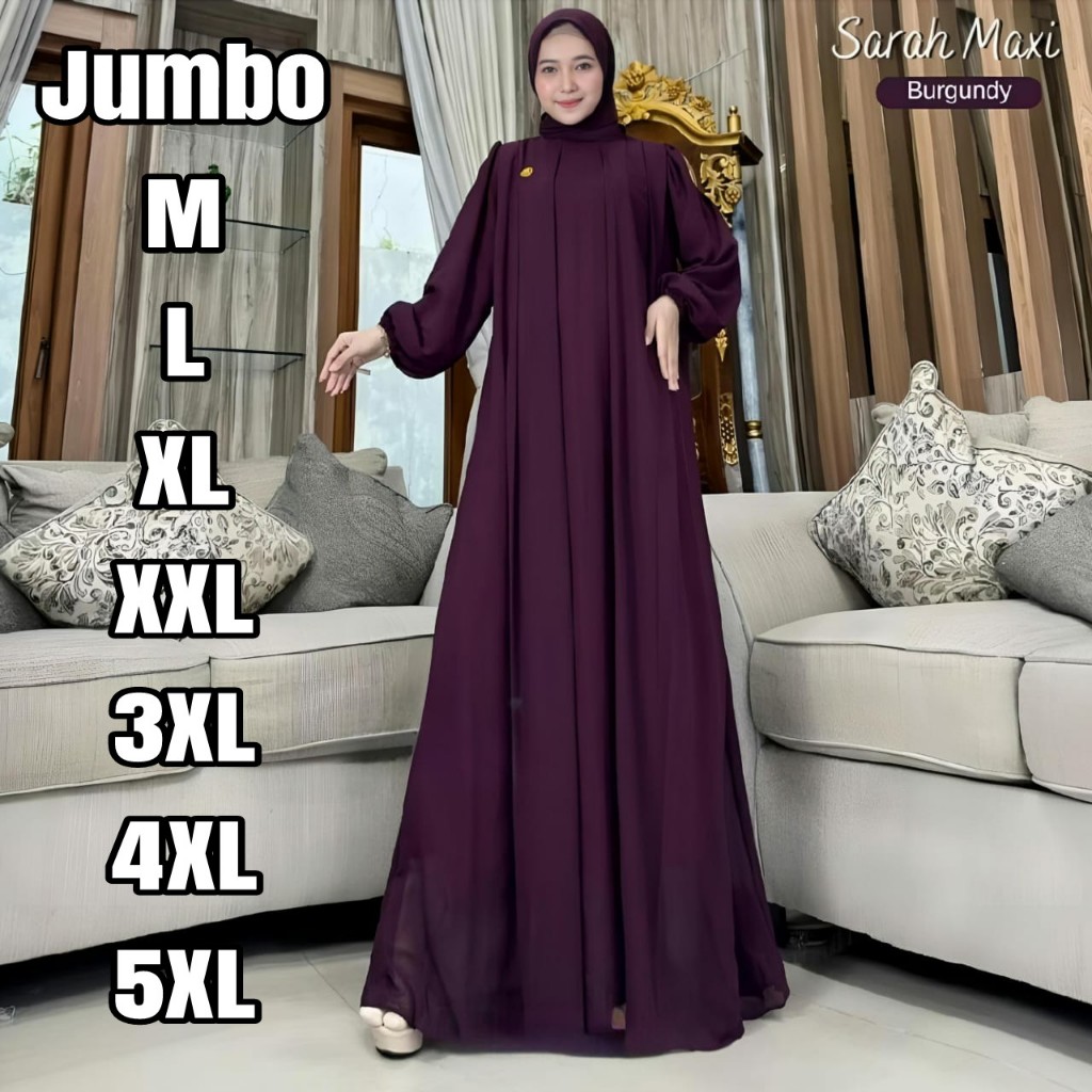 / PREMIUM MATERIAL / Jumbo Gamis Ld 130 วัสดุ Ceruty Babydoll ล่าสุด 2025