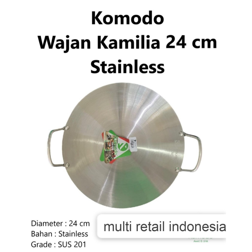Kamilia Stainless 24 cm Komodo กระทะทอด / กระทะ