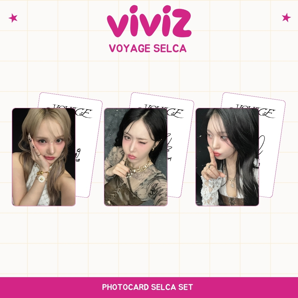 Viviz SELCA VOYAGE 2 ด้านข้างรูปถ่าย (5 ชิ้น + 2 ด้านลามิเนต) HAND TANDA TTD การ์ด KPOP พรีเมี่ยมเกาหลี IDOL UNOFFICIAL SINB EUNHA UMJI!