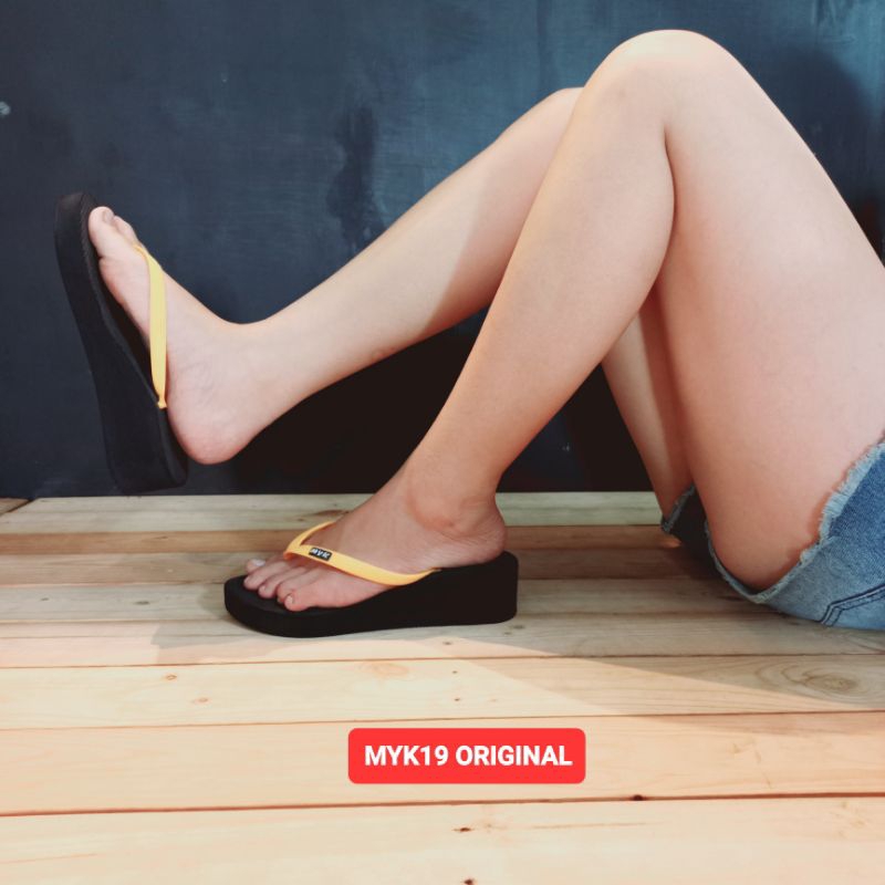 Original ando myk fliper fipper wedge รองเท้าแตะผู้หญิง