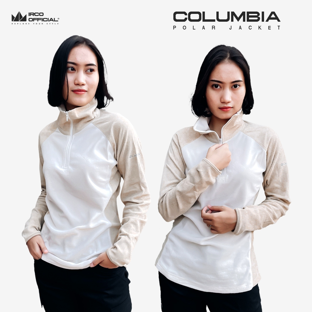 Irco Columbia Womens Half Zip Polar Fleece Jacket - เสื้อแจ็คเก็ต Polartec ของผู้หญิงฤดูหนาวที่อบอุ่นหนา