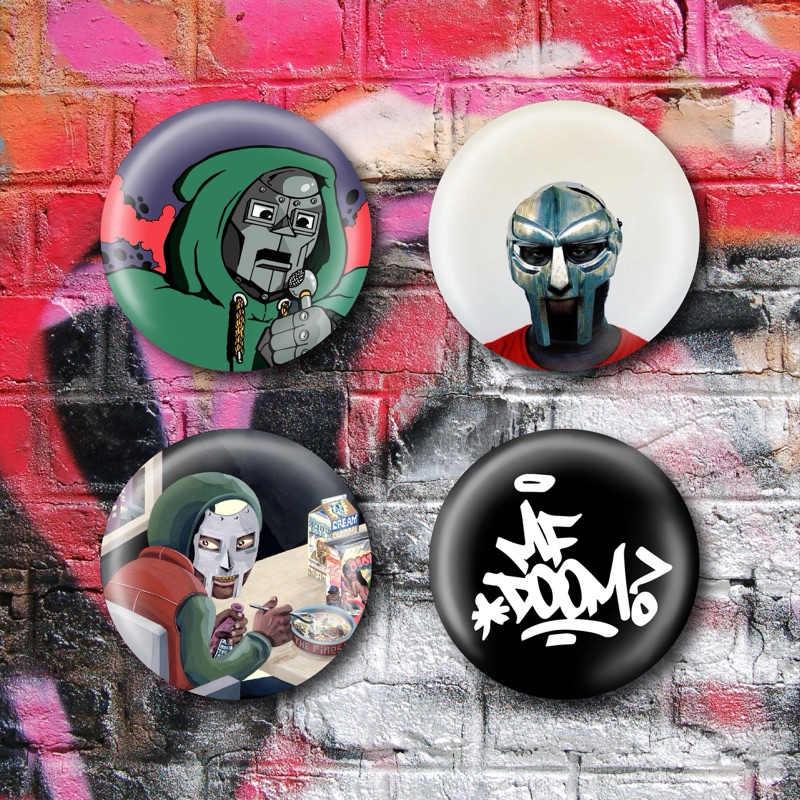 ปุ่มพิน MF Doom | MF DOOM | กระดุมหมุด | เข็มกลัดปักหมุด