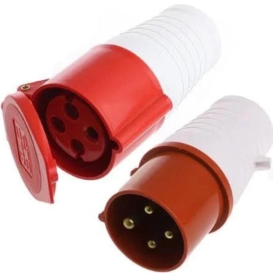 MOBILE MOUNTING / INDUSTRAIAL PLUG 4 PIN 32 A 4PIN 32A หญิงชาย 4 ขา