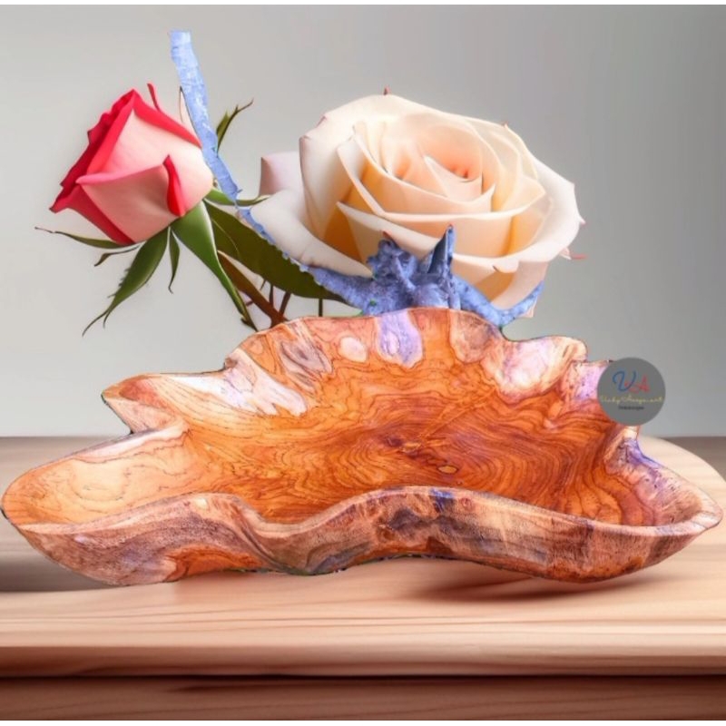 กาน้ําชา WOOD SHELL BOWL d50 x 7 / SHELL-SHAPED BOWL / TEAK SHELL BOWL / TEAK SHELL BOWL / LARGE TEA