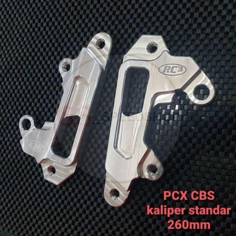 ด้านหน้าหมู Nutmeg Disc Caliper Bracket RC3 Honda PCX 150 160 PCX160 PCX150 CBS Disc 260 มม.260 มม.C