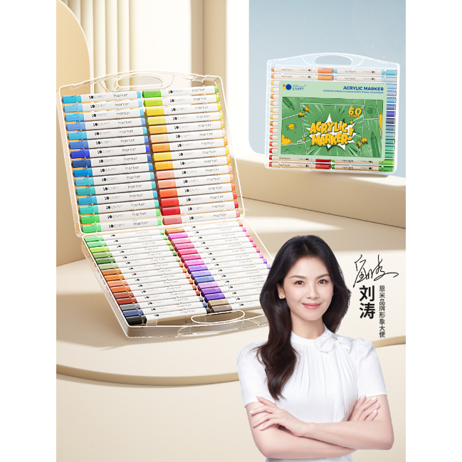 AMMY ACRYLIC MARKER 12/24/36/48/60/80 สี ACRYLIC MARKER สําหรับวัสดุทั้งหมด
