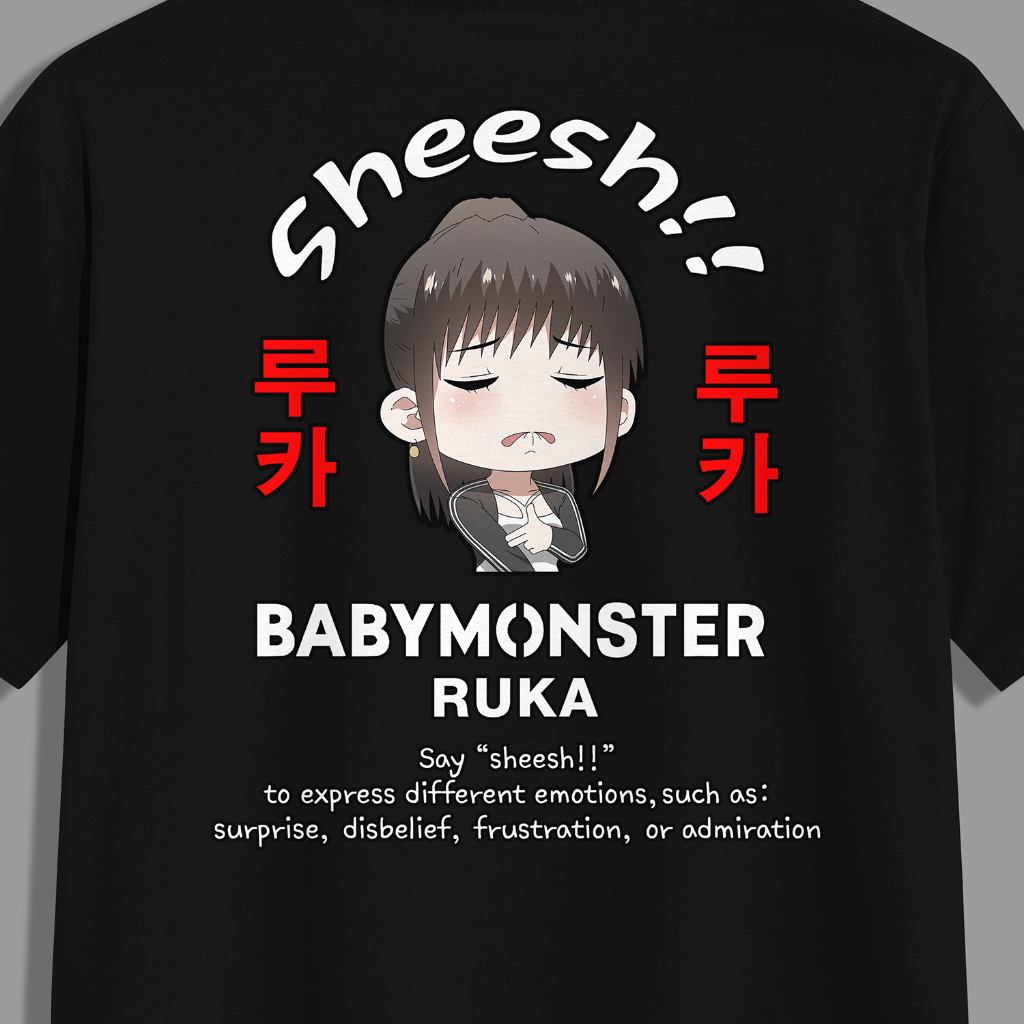 YuuRa งานอดิเรก เสื้อยืด Unisex - Babymonster - Sheesh!! - Ruka