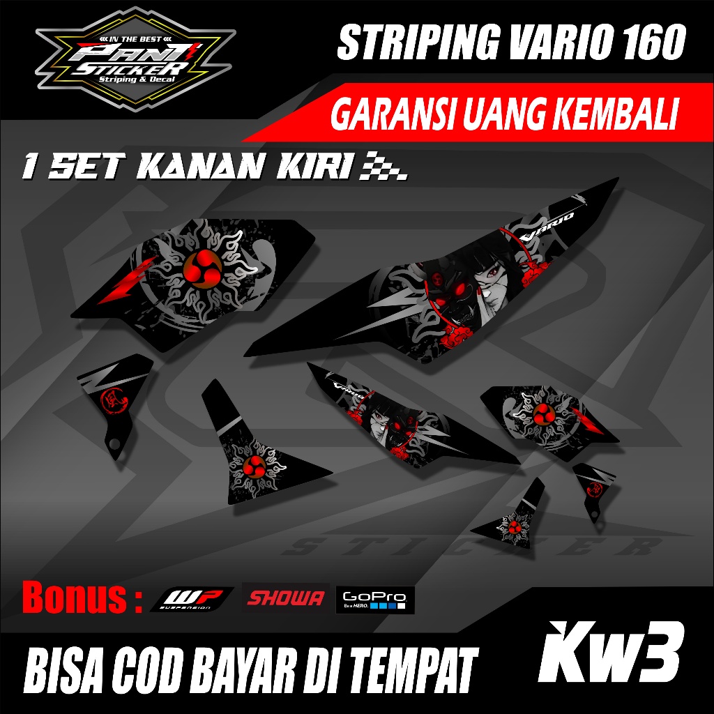 SIMPLE STRIPING HONDA VARIO 160 LADY HANYA MASK ONI DEMON MASK