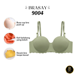 Brasay Japan Seamless Push Up Bra Wanita Tanpa Kawat 9004