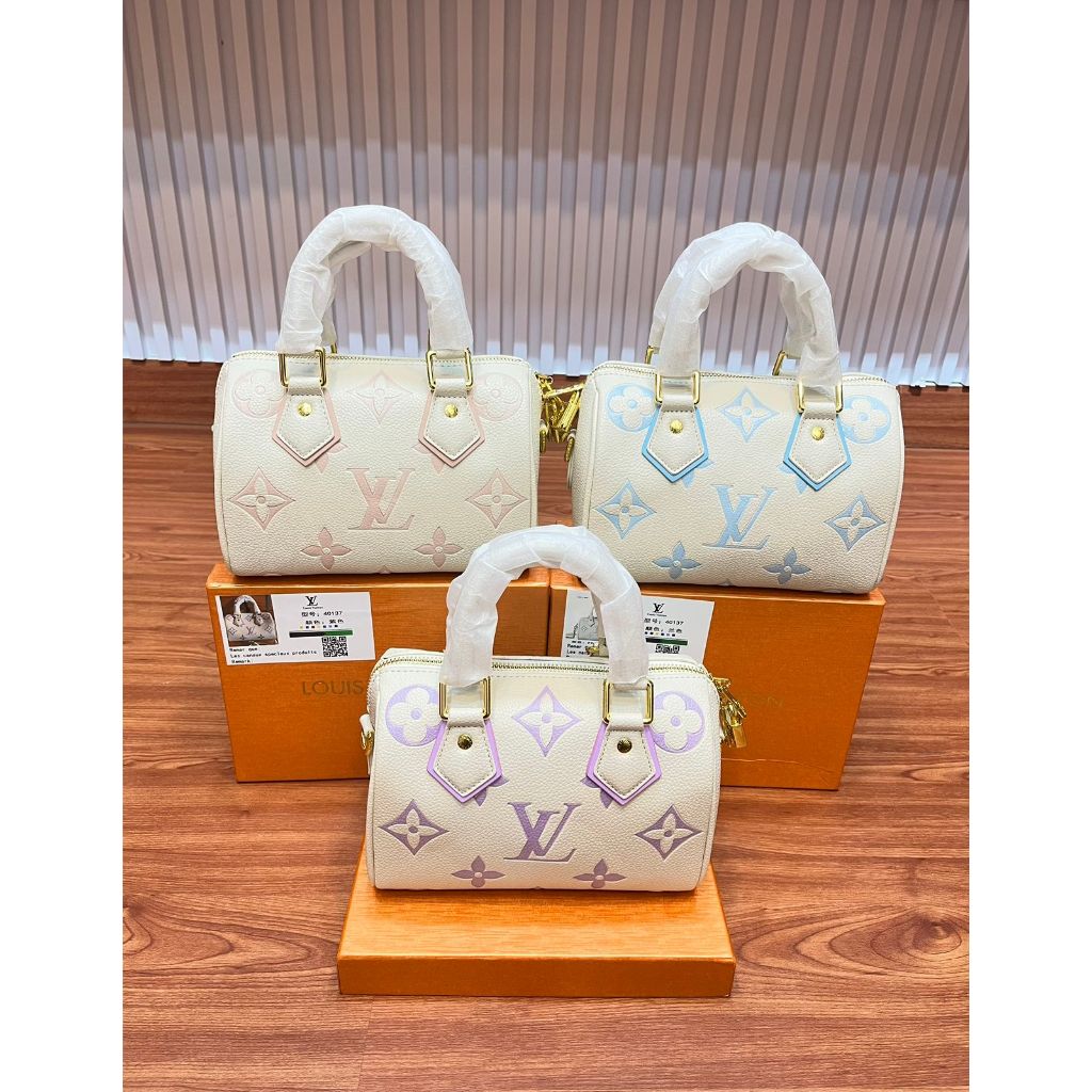 Lv speedy mini bandoular bicolor / กระเป๋าสะพายไหล่ผู้หญิงร่วมสมัย