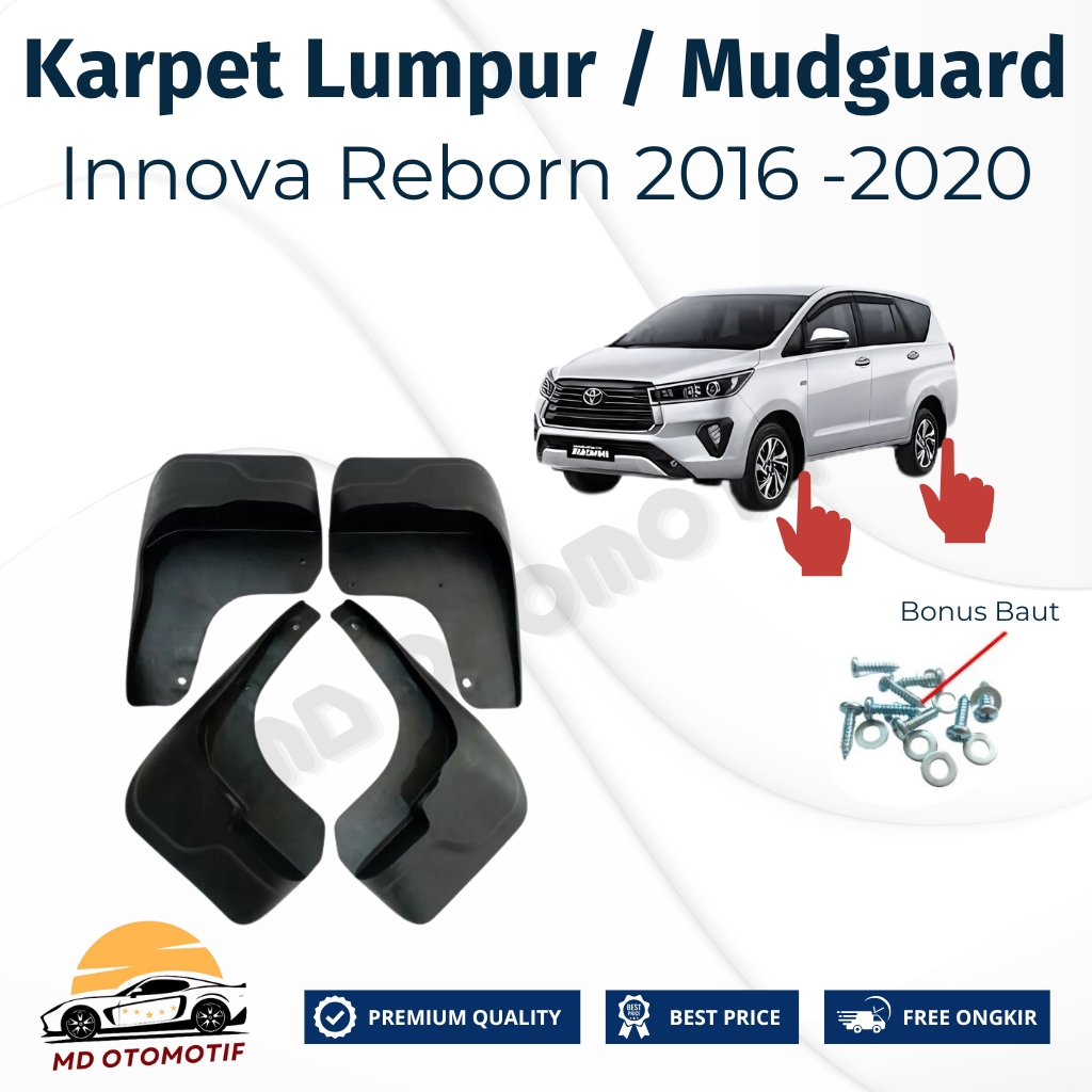 กันโคลน Innova Reborn 2016-2020 Mud Guard Innova Reborn 2016-2020