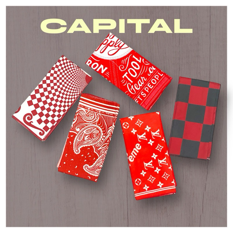 CAPITAL - Red Series Handmade Slayer Bandana / Scarf By CAPITAL - เครื่องประดับแฟชั่นมัลติฟังก์ชั่น
