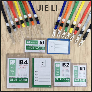 ID Card Mika Plastik + Tali / Name Tag Holder  Kartu  Atau Panitiat / B1 /B2 /B3 /B4 /B5 /A1 /A2 /A3