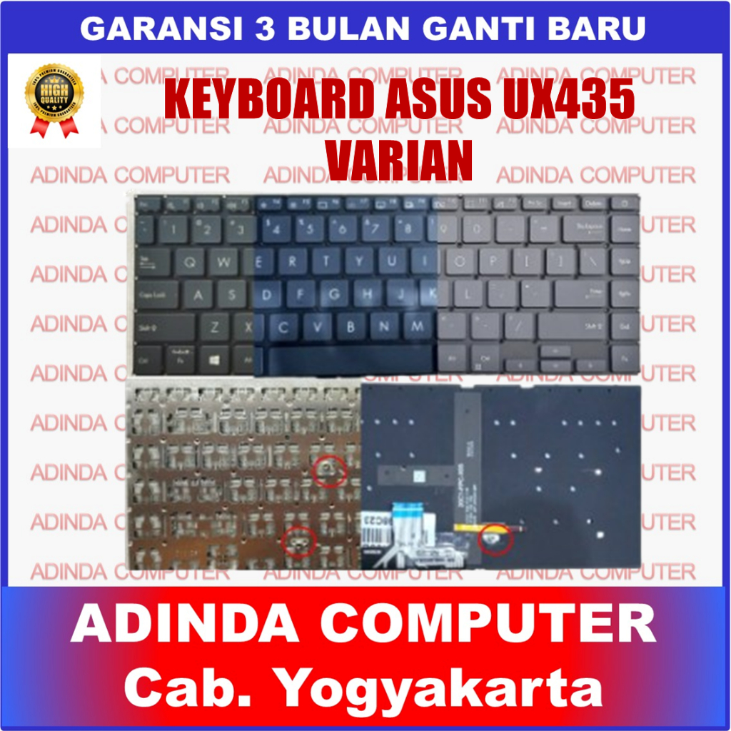 Asus Zenbook 14 UX435 UX435E UX435EGL UX435EAL คีย์บอร์ดแบ็คไลท์สีเทาสีม่วง