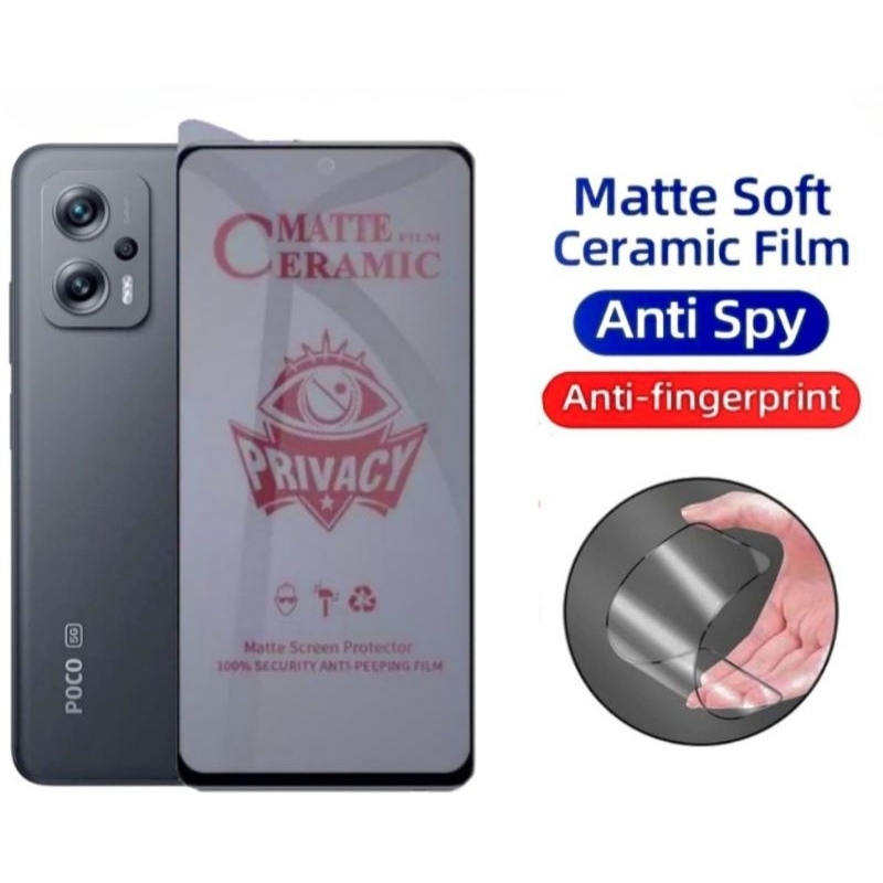 Anti-Scratch เซรามิค Matte Spy Xiaomi Poco F5 F5 Pro F4 GT M6 M6 Pro M6 Pro 5G M5 M5s M4 5G M4 Pro M