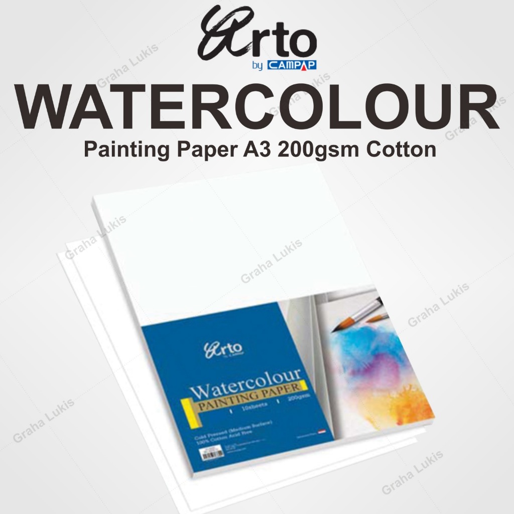 กระดาษสีน้ํา Arto A3 - 200แกรม - ผ้าฝ้าย