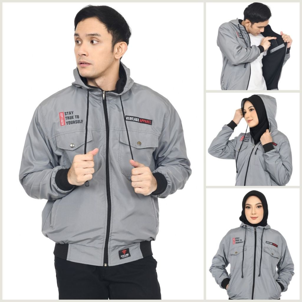 TR - ORIGINAL PRI PARKA JACKET / ORIGINAL THICK WATERPROOF TASLAN MENS PARKA JACKET RED FLAGS