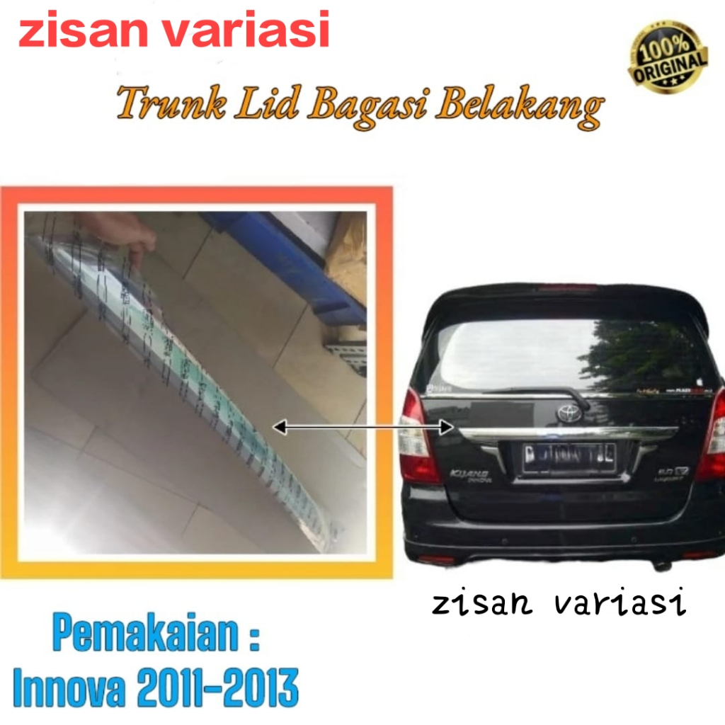 ฝากระโปรงท้ายTrunk Innova 2011-2013 ด้านหลังChrome List Toyota Innova
