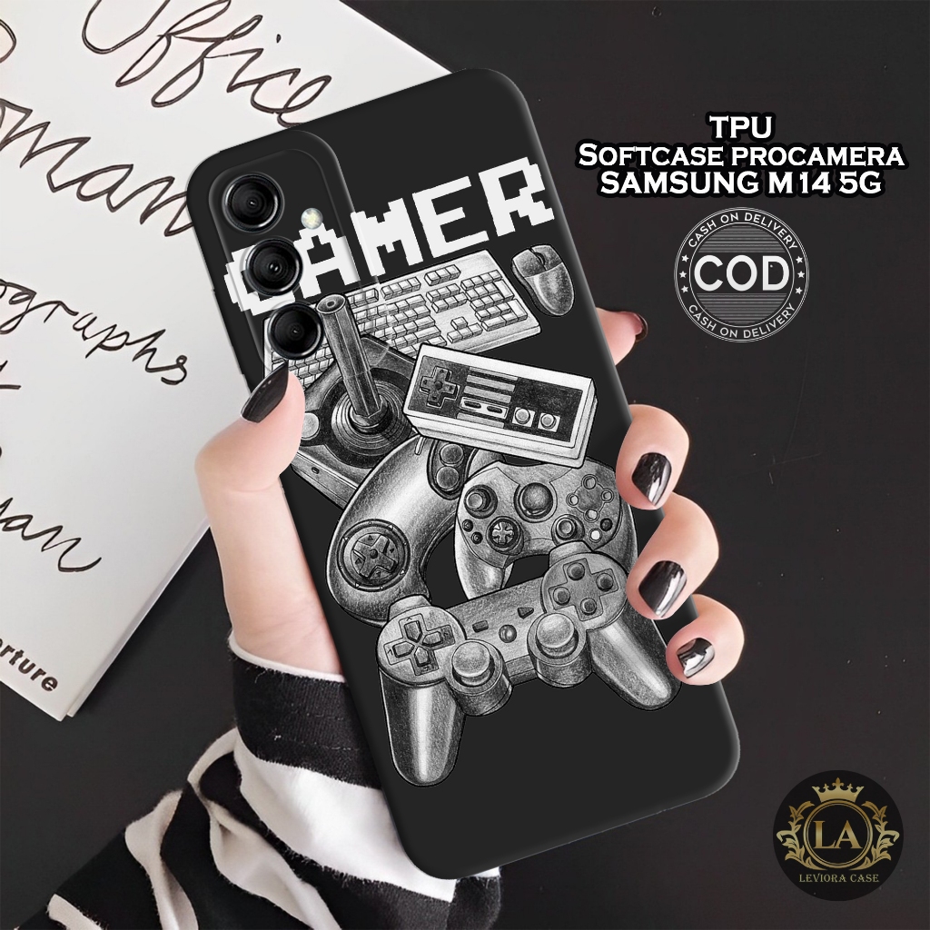 HP เคส Samsung M14 5G ล่าสุด - เคสเกมแฟชั่น - Samsung M14 5G Softcase - เคสกล้อง Pro - เคส Samsung M