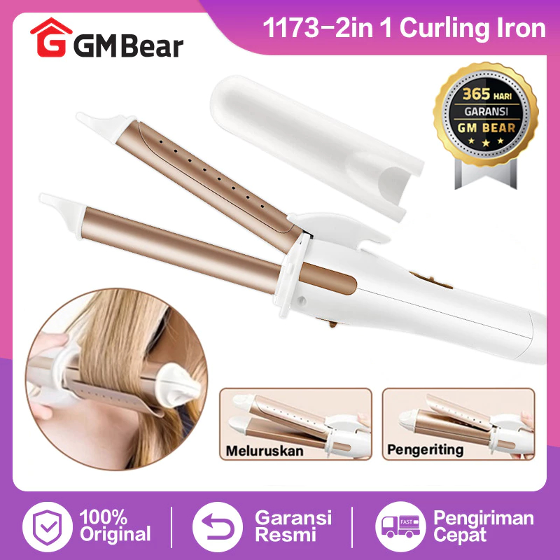 GM Bear เครื่องหนีบผมลอน (2 IN 1) 1173 - เครื่องหนีบผมลอนตรงและลอน