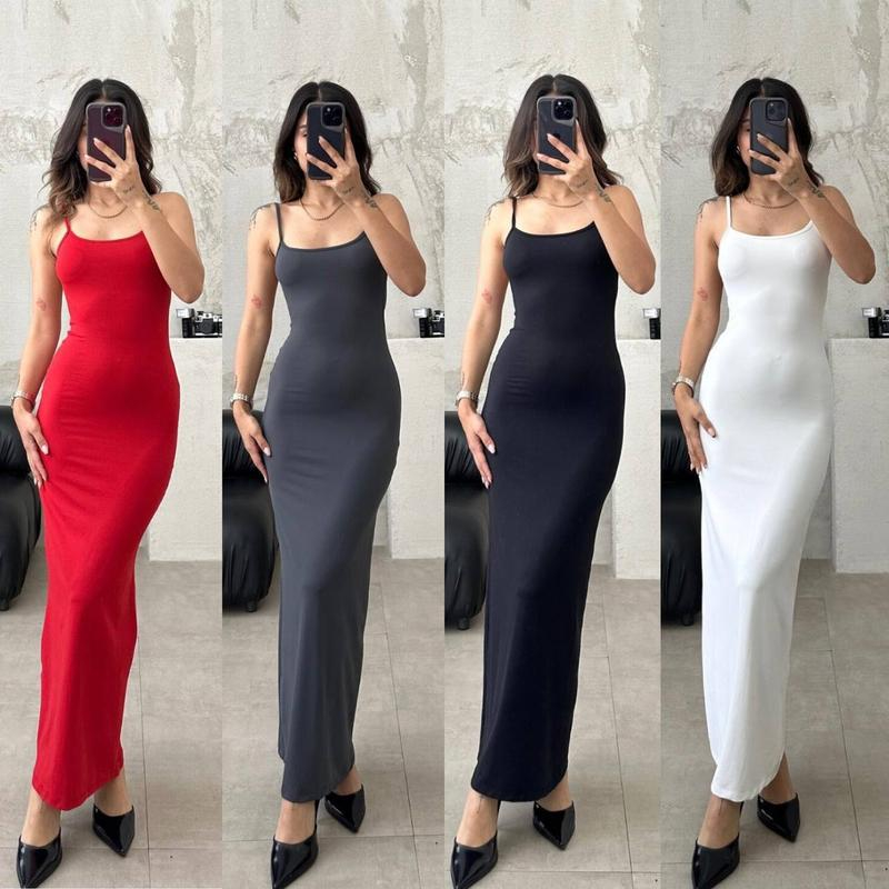 TANKTOP MAXI DRESS BODY FIT / MAXI LONG DRESS PARTY สไตล์เกาหลี BODYCON