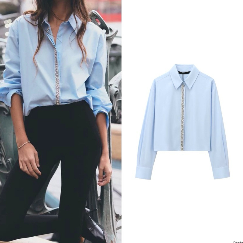 CRVT5451 - เสื้อเบลาส์ Lucca Blue