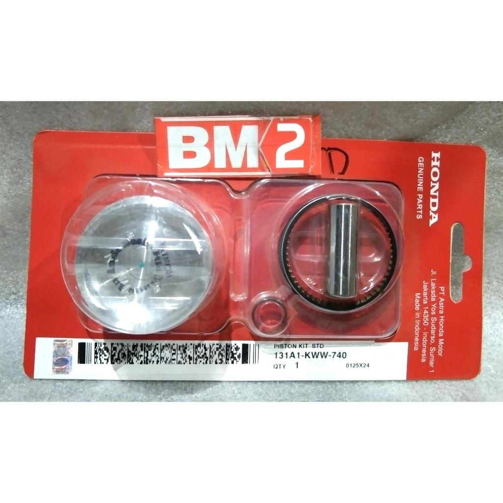PISTON KIT OS STD, 0.25, 0.50, 0.75, 1.00 BLADE NEW & REVO 110 NEW ORI HONDA 131A1KWW740/131A2KWW740
