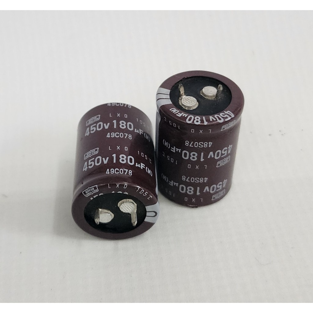Elco Capacitor Nippon Chemicon 180uf 450v