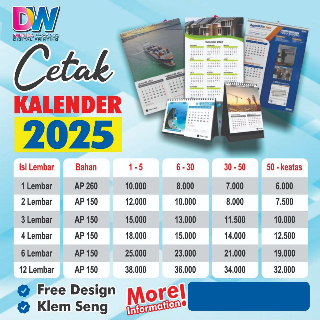 PRINT WALL CALENDAR 2025/SITTING CALENDAR/OFFICE CALENDAR/FREE DESIGN