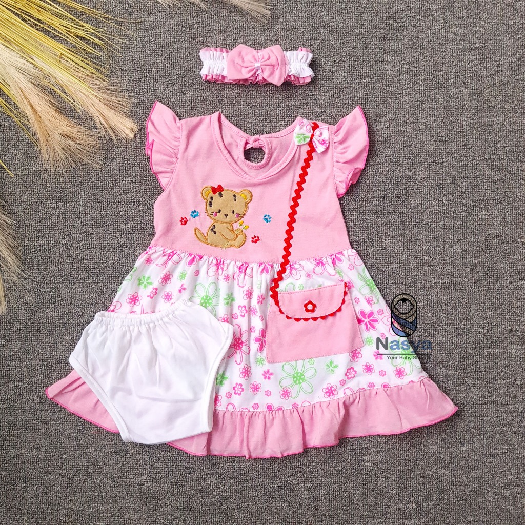 [P-007] ชุดเดรสเด็กเกิดใหม่ (0-6 เดือน) / เสื้อผ้าเด็กผู้หญิง