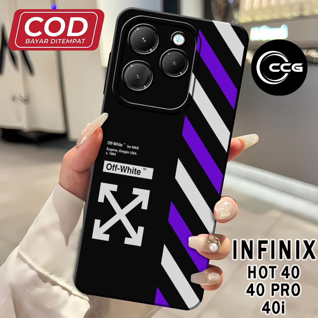 ( CCG 23 ) Softcase ซิลิโคน hp เต็มยางยืดหยุ่นสําหรับ infinix hot 40 l hot 40i l hot 40 pro Pro กล้อ