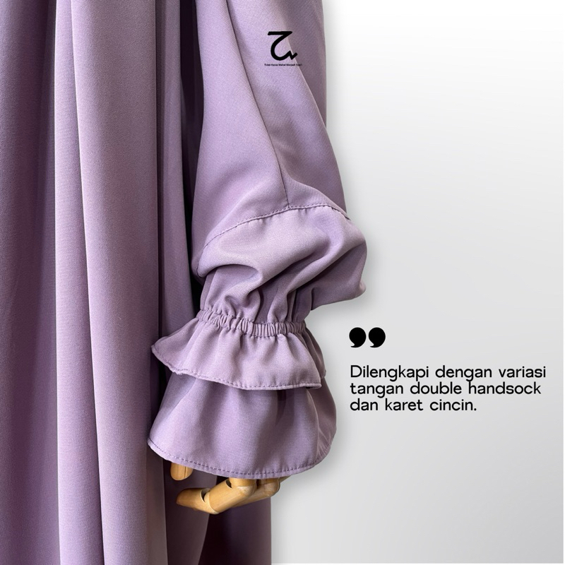 French Khimar Overhead Poni Syafar Busui Handshock แหวนยางคู่ Hasna Moslem Simple Syari มัลติฟังก์ชั่น Elegant Wolfis Forzaleta