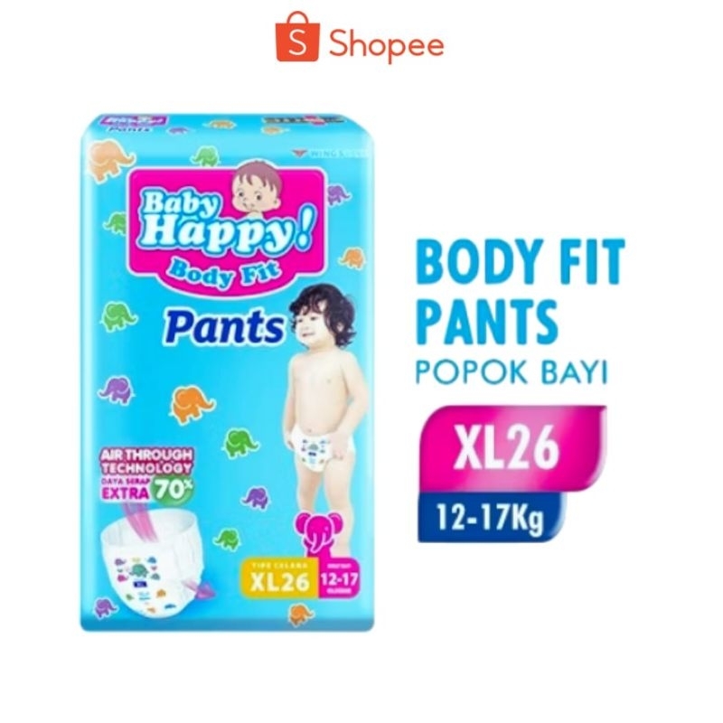 ที่รัก มีความสุข! Body Fit Pants ผ้าอ้อมเด็ก XL26 / BABY HAPPY PANTS BABY DIAPERS SIZE XL CONTENTS 2