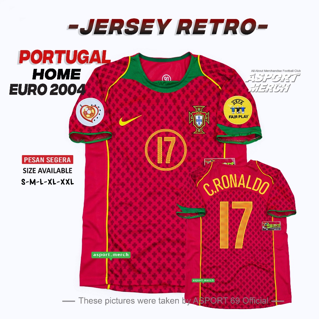 PORTUGAL RETRO HOME EURO 2004