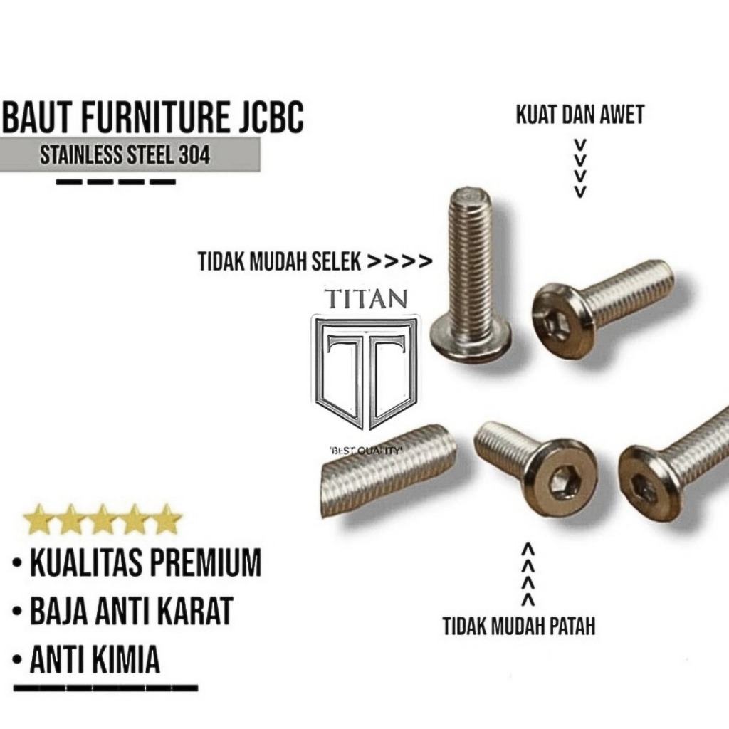 (1 ชิ้น) เฟอร์นิเจอร์สลักเกลียว M8 x 45 / JCBC สลักเกลียว M8 x 45/สลักเกลียวเฟอร์นิเจอร์ 8 x 45 สลัก