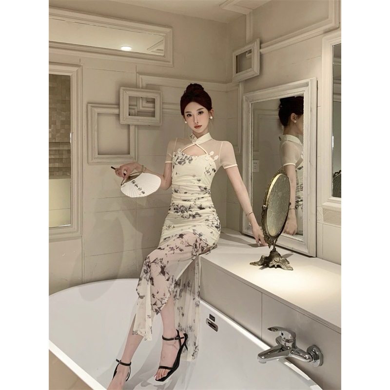 (Ready Jkt) Chongsam qipao ผู้หญิง