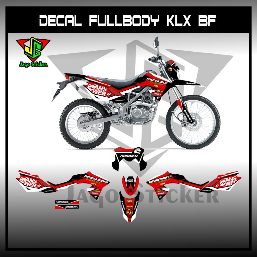 KLX BF FULLBODY DECAL GRAPHICS / สติ๊กเกอร์ KLX FULLBODY / สติ๊กเกอร์รูปลอกเต็มตัว KLX 150 BF ล่าสุด