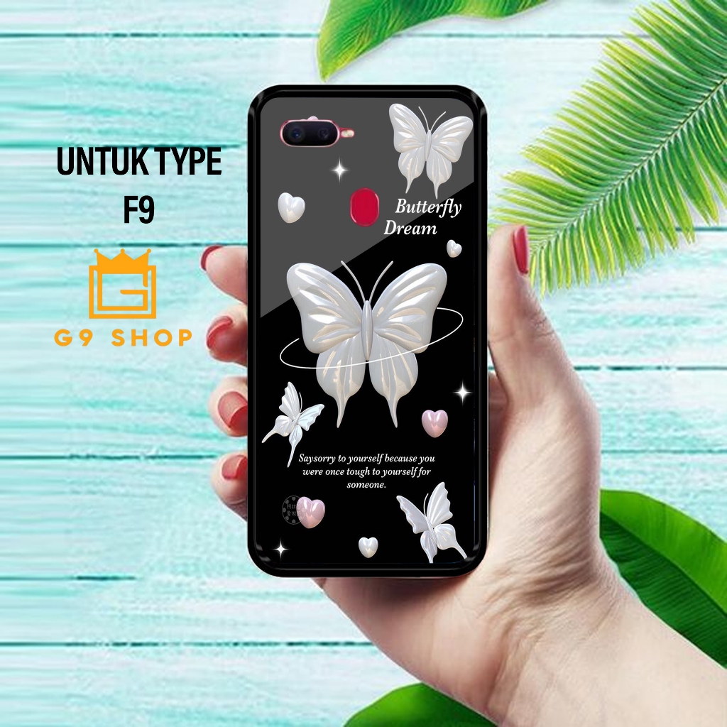 [gnine_case]case oppo f9 -case Glossy-Protective )cas(butterfly)softcase hp-case hp-casing hp-siliko