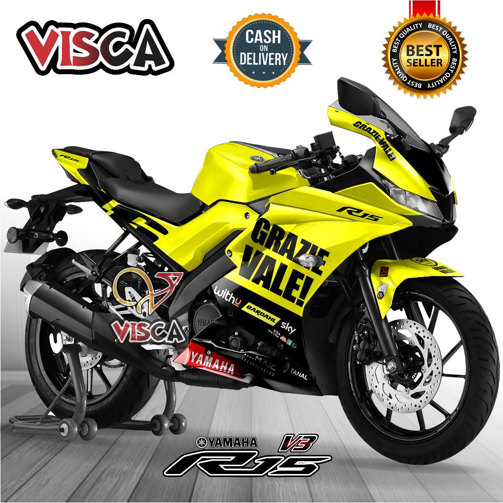 Decal R15 V3 Full Body Cool สติกเกอร์ R15 V3 Full Body Cool Striping R15 V3 GV Variation