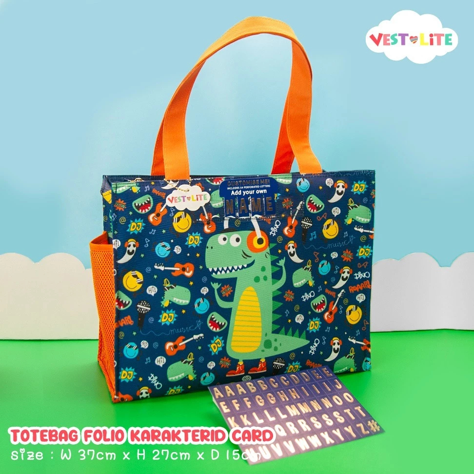 กระเป๋าสะพาย TOTEBAG Vest with ID card/alphabet U2023