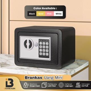 Brankas Baja Digital Mini Brangkas Uang Emas Dokumen Sertifikat Dengan PIN dan Kunci Manual Safe Box